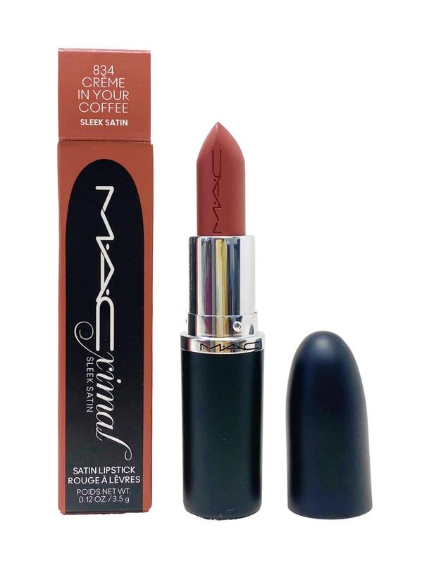 Batom MAC Ximal Sleek Satin 834 Creme em seu café 3,5 g - Batom